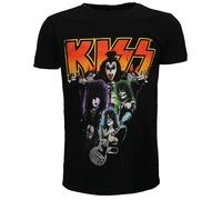 KISS Neon Band T-Shirt - Offizielles Merchandise XXL Schwarz