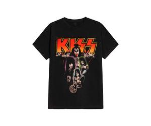Kiss - Neon Band - T-Shirt - Schwarz - XXL - 100% Baumwolle Schwarz XXL