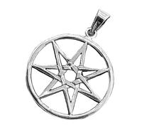 Kiss of Leather Anhänger Heptagramm aus 925 Sterling Silber Si. 465