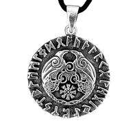 Kiss of Leather Anhänger Raben aus 925 Silber mit Baumwollband SI.381