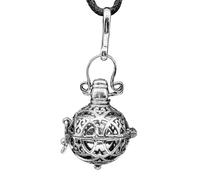 Kiss of Leather Engelsrufer Anhänger aus 925 Sterling Silber, 16mm Durchmesser, mit Klangkugel