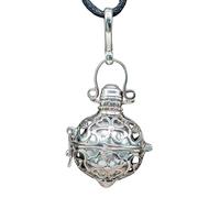 Kiss of Leather Engelsrufer Anhänger aus 925 Sterling Silber, 18mm Durchmesser, mit Klangkugel