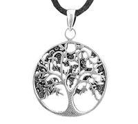 Kiss of Leather Lebensbaum Anhänger aus 925 Sterling Silber mit Kette 45-65 cm SI.165
