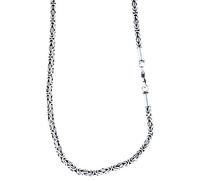 Kiss of Leather Runde Königskette aus 925 Sterling Silber, 3.5 mm dick, 45-65 cm lang