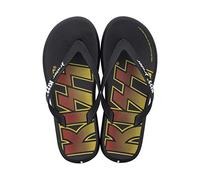 KISS Rider Herren Flip Flops, Black/Yellow, Gr.44