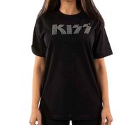 KISS T Shirt Diamante Classic Band Logo Nue offiziell Unisex Schwarz L