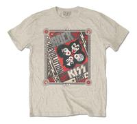 Kiss T-Shirt Rock Revolution Band-Logo Offiziell Unisex Sand L