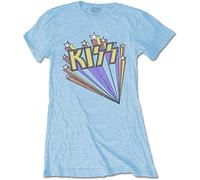 Kiss - T-Shirt # Xxl Blue Femmina # Stars