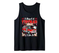 Kissed A Fireman & Like It Valentine's Day Funny Couple Tank Top