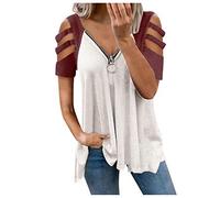 kissmoda Pullover lang Damen Winter Hoodys Frauen Bluse mit dreiviertelarm Oversize Pullover Damen Schwimmshirt Damen Chiffonbluse Damen Tunika Schwangerschaft L L