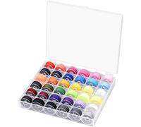 kissral Nähmaschine Spulen, 36 Farben Spulen Unterfadenspulen mit Nähgarn Vorgewickelten Spulen Unterfaden Kunststoff für Brother Babylock Janome Kenmore Singer, Schere, Maßband