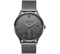 Kistanio Stratolis Herrenuhr mit Milanaiseband Analog Saphirglas Gunmetal Grau Mesh KIS-STR-40-118