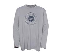 Kitaro Longsleeve T Shirt Herren Langarm Rundhalsausschnitt Baumwolle Plusgröße, Farbe:grau, Herrengrößen:3XL