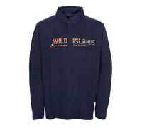 Kitaro Poloshirt Polo Shirt Basic Herren Langarm Baumwolle Plusgröße, Farbe:Nachtblau, Herrengrößen:3XL