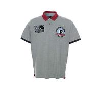 Kitaro Poloshirt Polo Shirt Hemd Herren Kurzarm Baumwolle Piqué Plusgröße, Farbe:grau, Herrengrößen:3XL