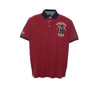Kitaro Poloshirt Polo Shirt Hemd Herren Kurzarm Baumwolle Piqué Plusgröße, Farbe:rot, Herrengrößen:3XL