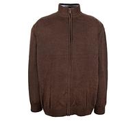 Kitaro Strickjacke Cardigan Pullover Basic Herren Baumwolle, Farbe:braun, Herrengrößen:4XL