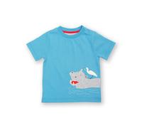 Kite Kinder Happy Hippo T-Shirt Bio-Baumwolle - Blau / 158