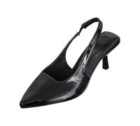 Kitten Heels Pumps Damen - Sexy Stöckelschuhe Slingpumps Sommer Kittenheels Elegant Hochzeit Sandalen Stiletto Mit Absatz Sandaletten Brautschuhe Bequem Absatzschuhe