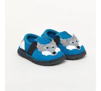 Kitz-Pichler Bobby Appl. Wolf | Kinder Filz-Hausschuh | Farbe Arctic Blue | Kinder-Hausschuh in Größe 27 Arctic Blue 27