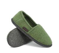 kitz-pichler Filz-Hausschuh Zams für Damen & Herren | Aus hauseigenem Walkstoff mit Filz-Latex-Sohle - Leichter & geschlossener Hausschuh Made in Tirol Olive Leaves | 43