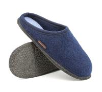 kitz-pichler Filzpantoffel Grainau aus Mulesing-freier Schaf-Schurwolle - Handgefertigte Hausschuhe aus Wollfilz für Damen & Herren Größe EU 36-46 - Patentierte naturub® Naturkatschuksohle Blau, 37