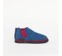 Kitz-Pichler Hütten-Chelsea Kids | Kinder Filz-Hausschuh | Farbe Blau | Hüttenschuh in Größe 35 Jeansblau/Rot 35