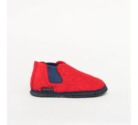 Kitz-Pichler Hütten-Chelsea Kids | Kinder Filz-Hausschuh | Farbe Rot| Hüttenschuh in Größe 33 Rubin/Blau 33