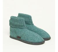 Kitz-Pichler Hüttenschuh Ötz - Hausschuh für Damen & Herren aus 100% Schurwolle dunkel-grün 37