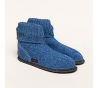 Kitz-Pichler Hüttenschuh Ötz - Hausschuh für Damen & Herren aus 100% Schurwolle jeansblau 38