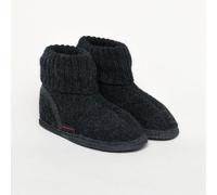 Kitz-Pichler Hüttenschuh Ötz - Hausschuh für Damen & Herren aus 100% Schurwolle schwarz 44