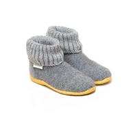 kitz-pichler Hüttenschuhe "Alp" in Grau - Größe 27 | Baby Hausschuhe