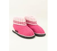 kitz-pichler Hüttenschuh Ötz Kids - Hoher Hausschuh für Kinder | Aus Reiner Schur-Wolle - rutschfeste Sohle aus Filz - Perfekt für die Kita Raspberry | 33