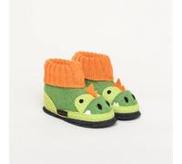 Kitz-Pichler Kauns Dago | Kinder Filz-Hausschuh | Farbe Grasgrün/Jasmin | Kinder-Hausschuh in Größe 35 Grasgrün/Jasmin 35