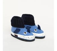 Kitz-Pichler Squalo Hüttenschuh | Kinder Filz-Hausschuh | Farbe Atlantik | Kinder-Hausschuh in Größe 35 Atlantik 35