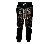 KIUYMRV Herren-Jogginghose mit Totenkopf-Motiv, lässig, modisch, 3D, Haremshose Gr. M, Punisher Skull