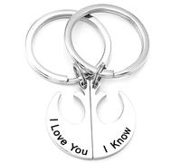 Kivosliviz Star Wars Schlüsselanhänger für Paare, Starwars, Valentinstagsgeschenke, Star Wars Schmuck, Edelstahl, stainless steel