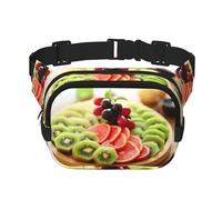 Kiwi Bauchtasche mit Wassermelonen-Druck, für Damen und Herren, Hüfttasche mit verstellbarem Gurt für Reisen, Wandern, Radfahren
