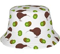 Kiwi Birds and Kiwi Fruits Unisex Fashion Bucket Hat, Print Sommer Fisherman Cap for Men Frauen Teens Black, Siehe Abbildung, One size