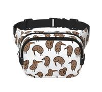 Kiwi Birds süße Bauchtaschen für Damen und Herren, modische Hüfttaschen für Workout, Laufen, Reisen, Wandern, Schwarz , Einheitsgröße