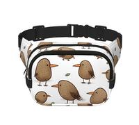 Kiwi Gürteltasche für Damen, niedlich, wasserdicht, verstellbar, modisch, lässig, Crossbody-Tasche, Bauchtasche für Laufen, Workout, Wandern, Reisen, Schwarz, Einheitsgröße, Schwarz , Einheitsgröße