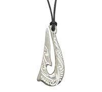 Kiwi Maori Fisch Haken Anhänger, Mawhera Fisch Haken, Neuseeland Halskette, In Neuseeland Entworfen, Hand Gegossen, von William Sturt, aus Bleifreiem Deutschem Zinn