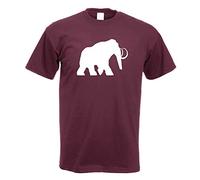 Kiwistar - T-Shirt - Burgund - Mammut Rüsseltiere Elefant Herren Funshirt Bedruckt Design Sprüche Spruch Motive - mit Motiv Bedruckt - Funshirt Design - Sport - Freizeit - Herren - M