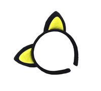 KIXZSAZ Haarband mit Katzenohren für Kinder - supersüße Haarspange, einfach und leicht passender Stoff, einfacher Haarschmuck, Haarband für Kinder, Schwarz+Gelb