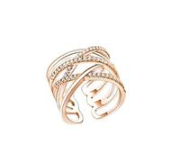 KIXZSAZ Ring Offen Verstellbare Geometrie Kristall Kreuz Ringe Minimalistisch Klassisch Schmuck Finden Hochzeit Frauen Freizeit Täglich