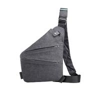 KIXZSAZ Tasche mit praktischen Schultergurten für Outdoor Abenteuer OxfordCloth Umhängetasche Outdoor Tasche Brusttasche, grau Rechte Schulter