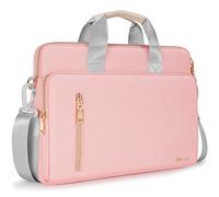 KIZUNA 14 Zoll Laptoptasche Laptop Tasche Notebook Case für MacBook Air 15 M2 2023/14" Lenovo IdeaPad Flex 5/Flex 6 & 14/ThinkPad L14 Gen 3/HP EliteBook 840 G5/Dell Hülle Sleeve Shoulder Bag,Rosa