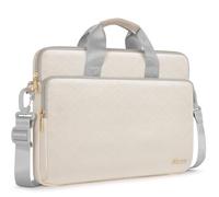 KIZUNA Laptop Tasche 17 17.3 Zoll Laptoptasche Notebook Hülle für 17" Lenovo IdeaPad 3i Gen 7/ThinkBook Plus 17/ASUS Vivobook/LG gram/Dell/Razer/MSI wasserdichte Schultertasche Bag,Beige