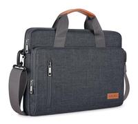 KIZUNA Laptop Tasche 17 17.3 Zoll Laptoptasche Notebook Hülle für 17" Lenovo IdeaPad 3i Gen 7/ThinkBook Plus 17/ASUS Vivobook 17/LG gram 17/Dell/Razer 17/MSI 17 wasserdichte Schultertasche,Dark Grey