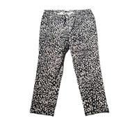 KjBrand Damen Hose Betty CS - Schwarz mit grauem Muster - mit Komfortbund